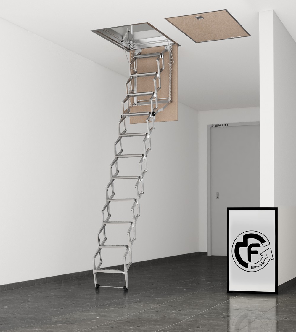 Concertina Commercial Attic Ladder